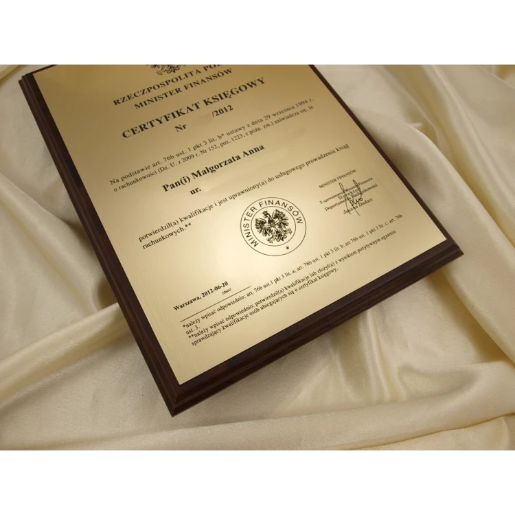 ACCOUNTING CERTIFICATE