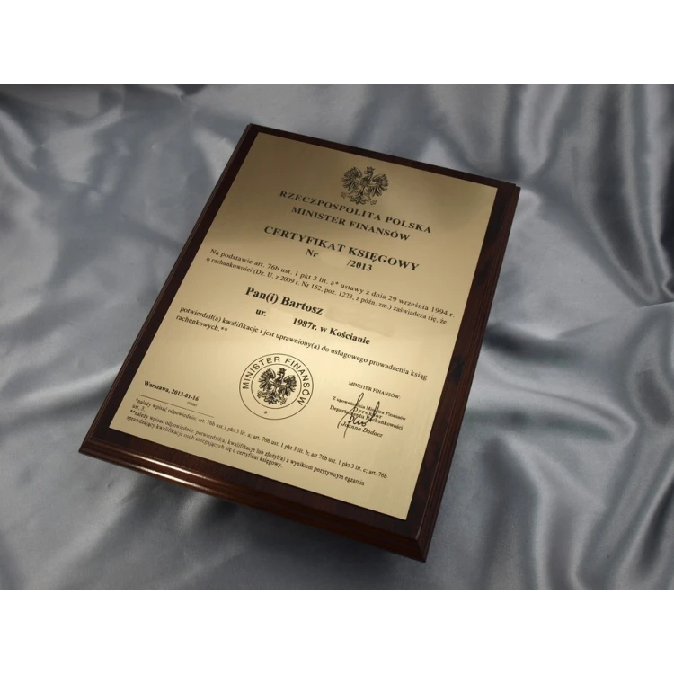 ACCOUNTING CERTIFICATE