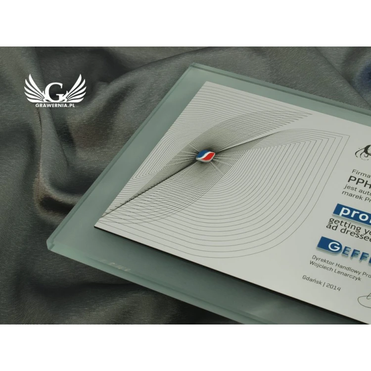 GLASS CERTIFICATE - DSZ038 - horizontal