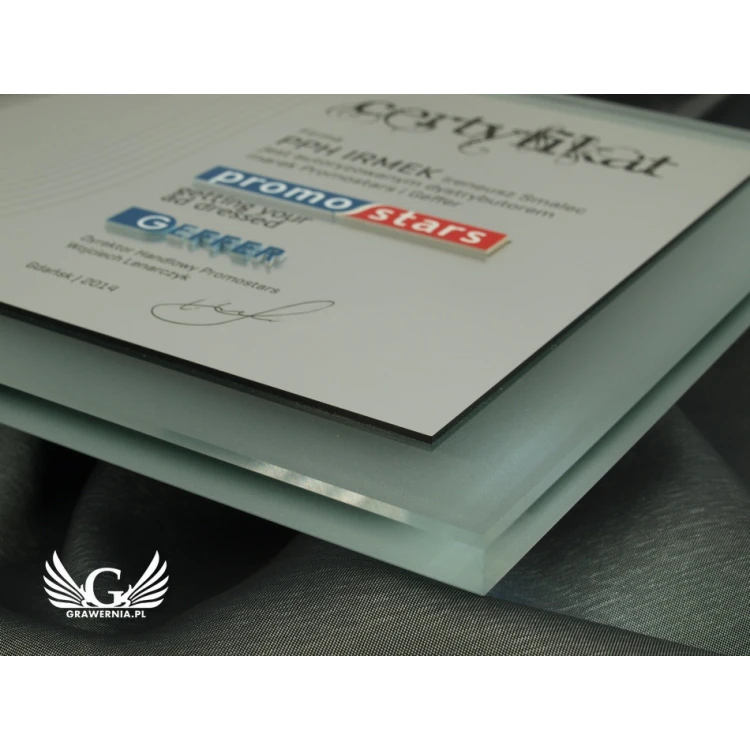 GLASS CERTIFICATE - DSZ038 - horizontal
