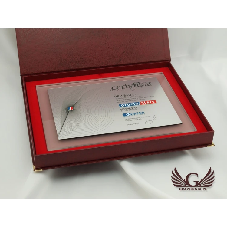 GLASS CERTIFICATE - DSZ038 - horizontal