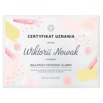 Certificate of Recognition - Matte White Base with UV Print - DS042