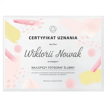 Certificate of Recognition - Matte White Base with UV Print - DS042