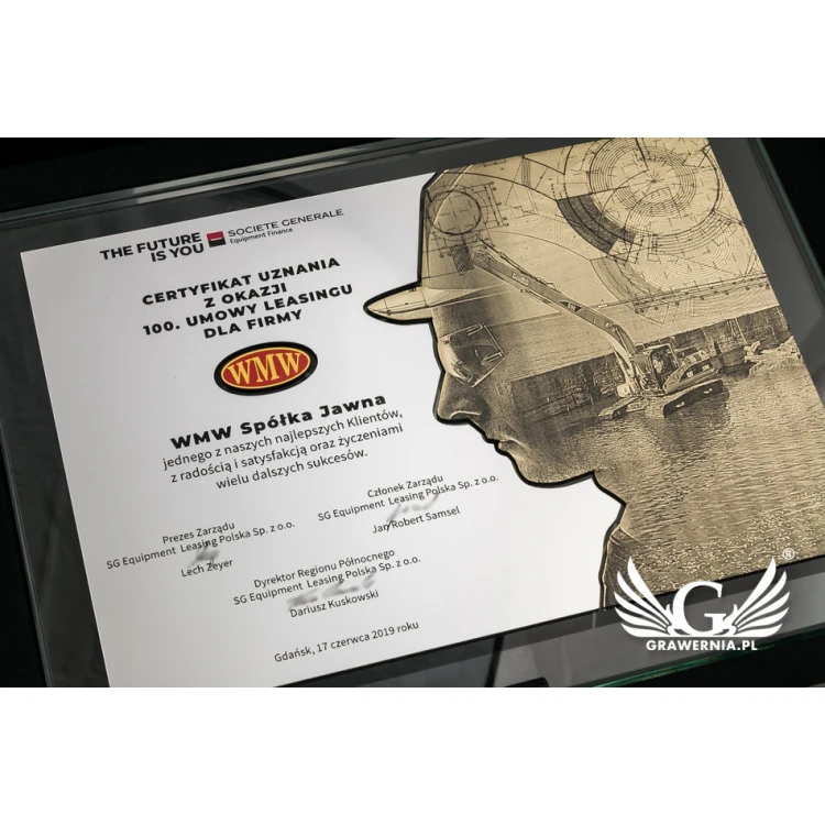 Certificate of Recognition - Horizontal - Engraving and UV Print - DUV038