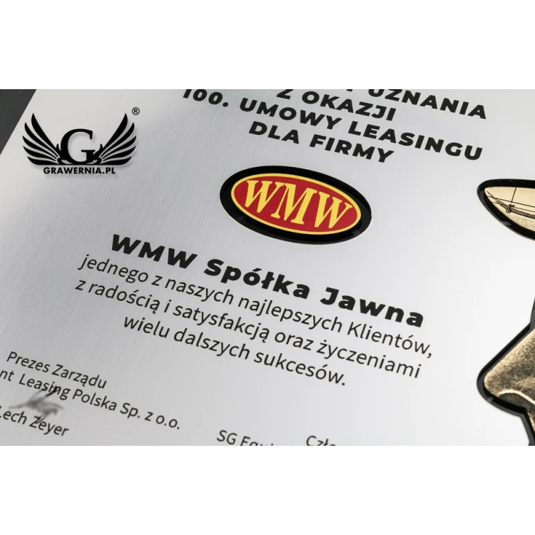 Certificate of Recognition - Horizontal - Engraving and UV Print - DUV038