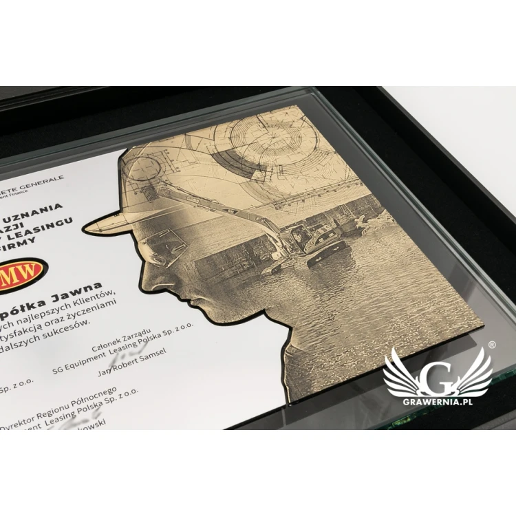Certificate of Recognition - Horizontal - Engraving and UV Print - DUV038