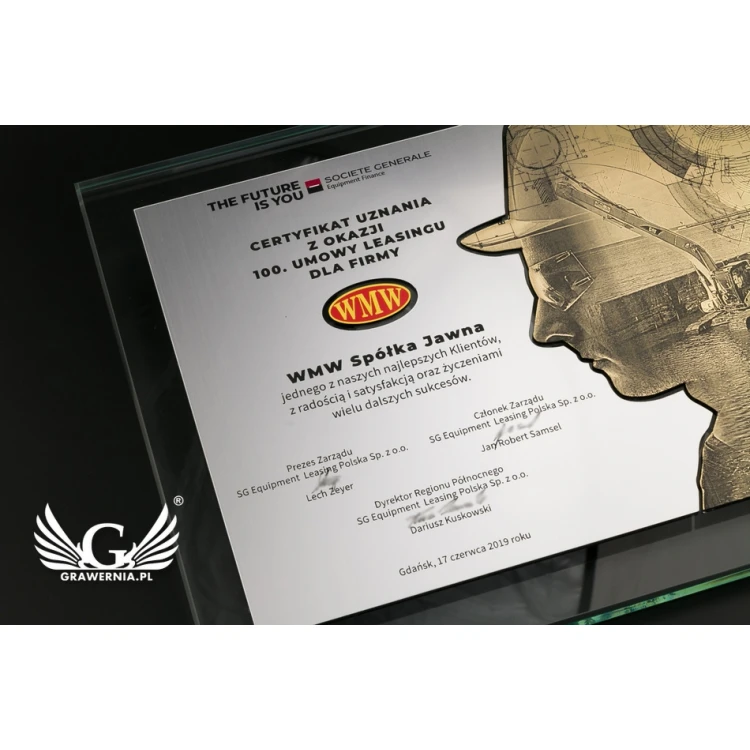 Certificate of Recognition - Horizontal - Engraving and UV Print - DUV038