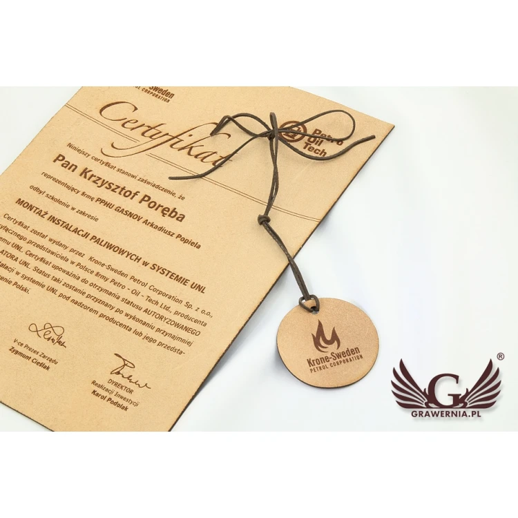 Leather Certificate Bound with Thong - DSK005