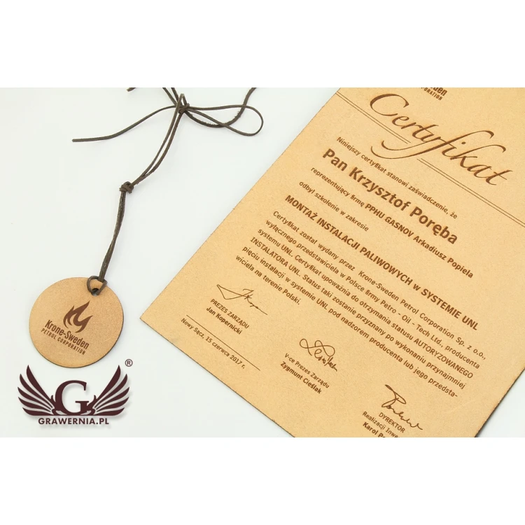 Leather Certificate Bound with Thong - DSK005