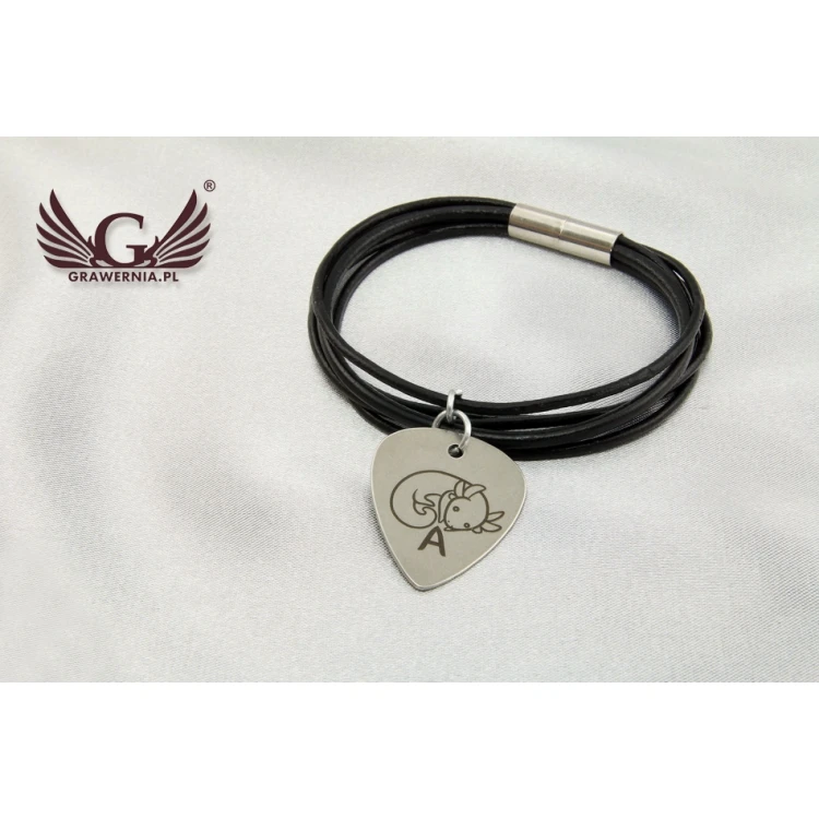 Charms Bracelet with Guitar Pick - Great Gift for Guitarist, Male and Female