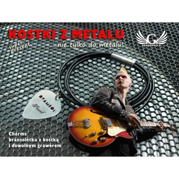 Charms Bracelet with Guitar Pick - Great Gift for Guitarist, Male and Female