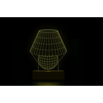Classic - 3D LED RGB Lamp Controlled by Remote - L3D013