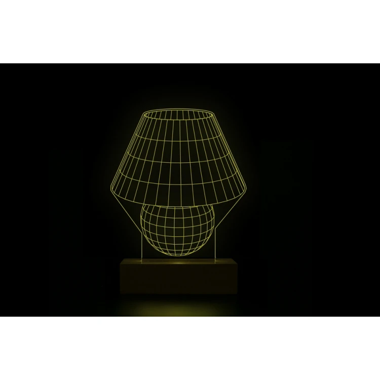 Classic - 3D LED RGB Lamp Controlled by Remote - L3D013