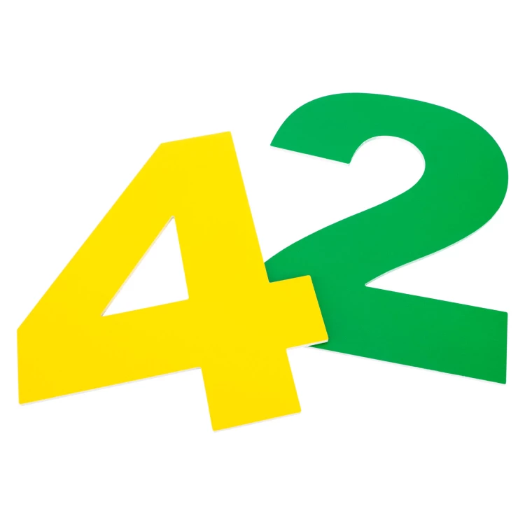Numbers for kindergarten from engraving laminate - various colours - height 20 cm - CL009