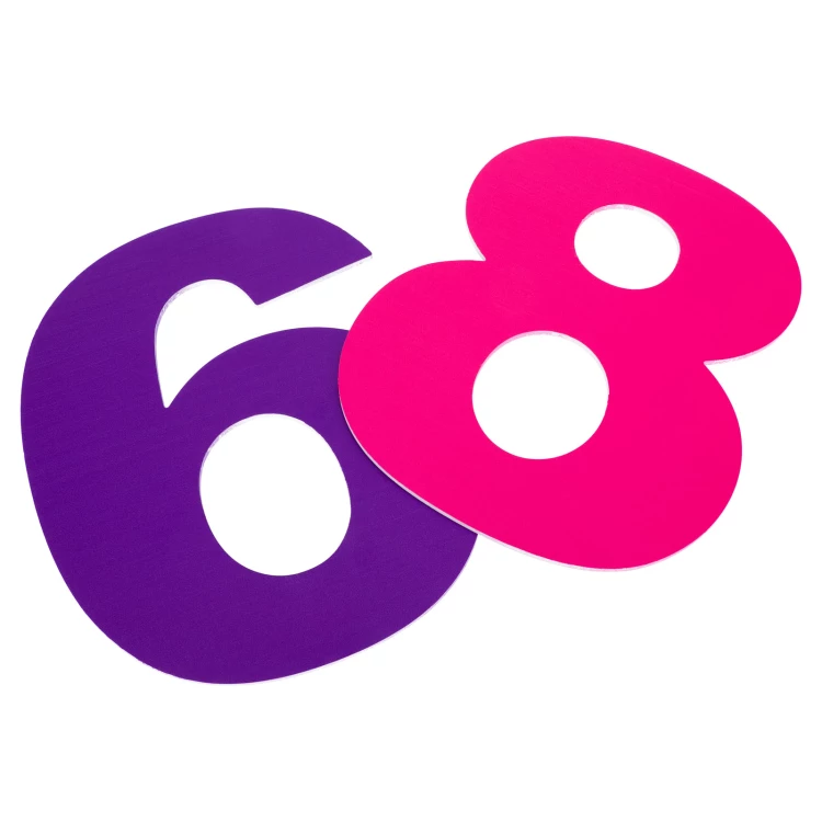 Numbers for kindergarten from engraving laminate - various colours - height 20 cm - CL009