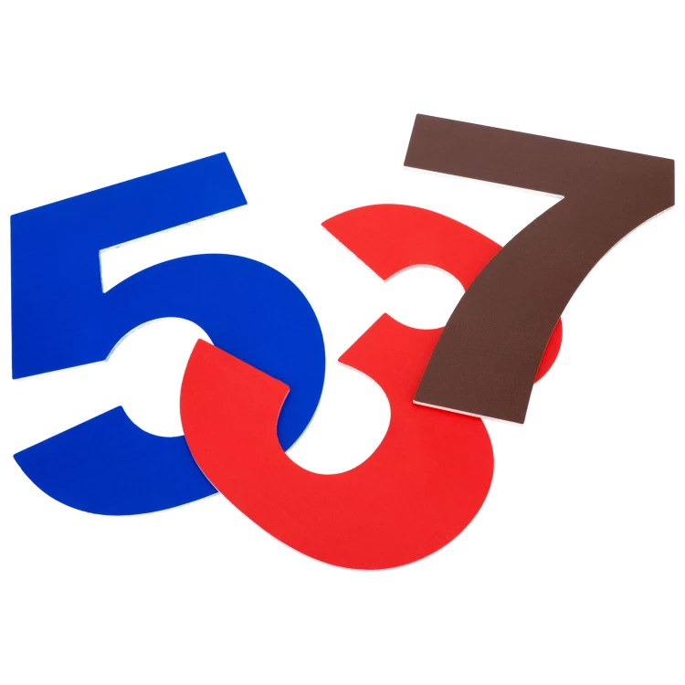 Numbers for kindergarten from engraving laminate - various colours - height 20 cm - CL009