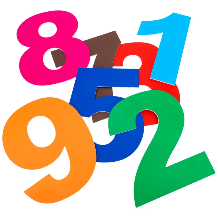 Numbers for kindergarten from engraving laminate - various colours - height 20 cm - CL009