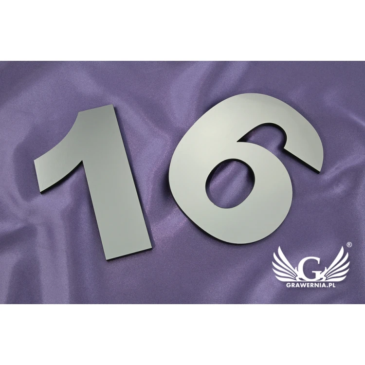 Numbers and letters for wall, door or building facade - laser cut - height 14.5 cm