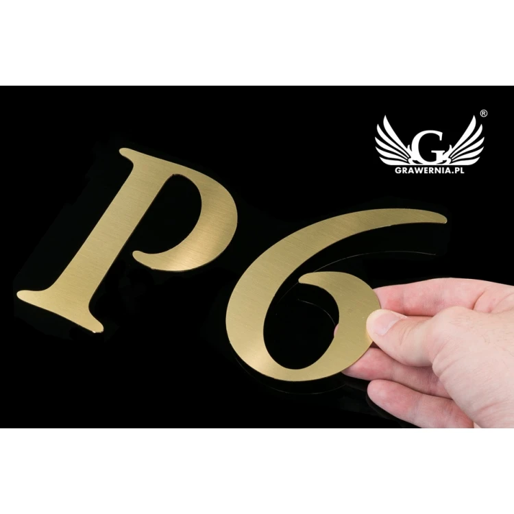 Brass Cut-Out Numbers and Letters - Height: 125mm - CNC080