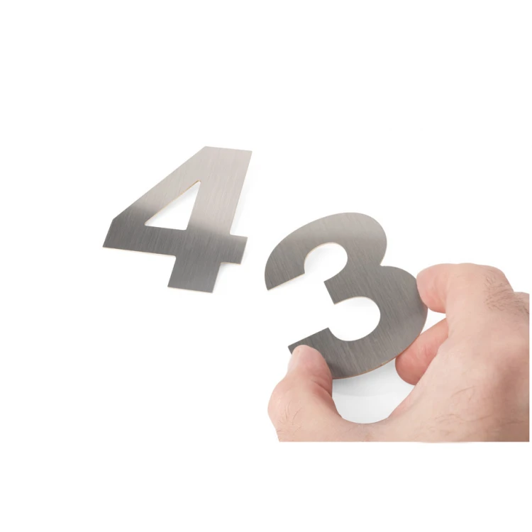 Numerals and Letters Cut from Silver-Plated Brass - Height: 75mm - CNC100