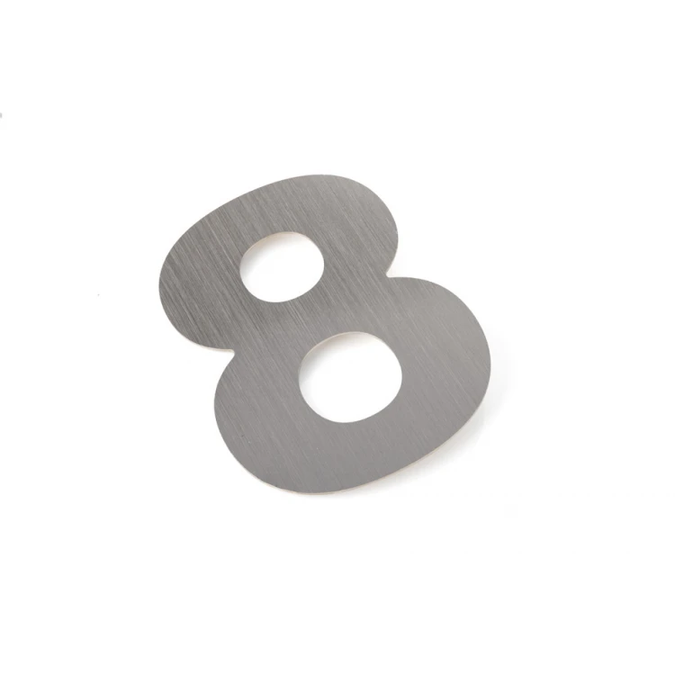 Numerals and Letters Cut from Silver-Plated Brass - Height: 75mm - CNC100