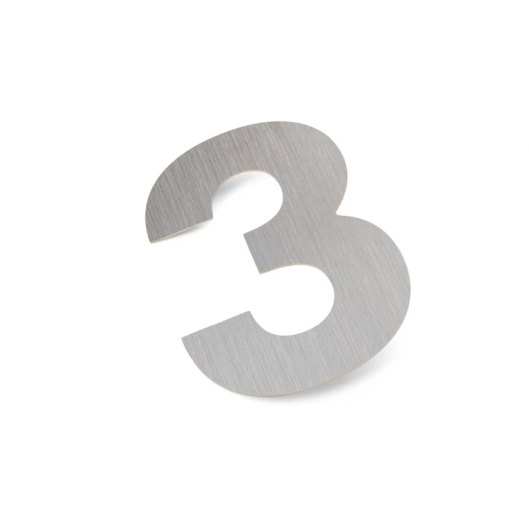 Numerals and Letters Cut from Silver-Plated Brass - Height: 75mm - CNC100