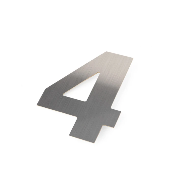 Numerals and Letters Cut from Silver-Plated Brass - Height: 75mm - CNC100