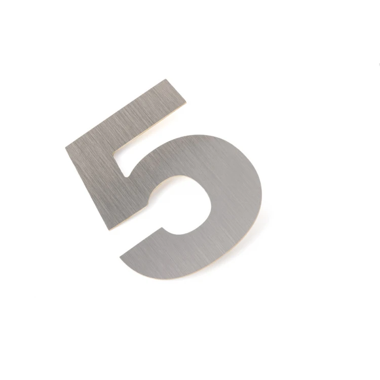 Numerals and Letters Cut from Silver-Plated Brass - Height: 75mm - CNC100
