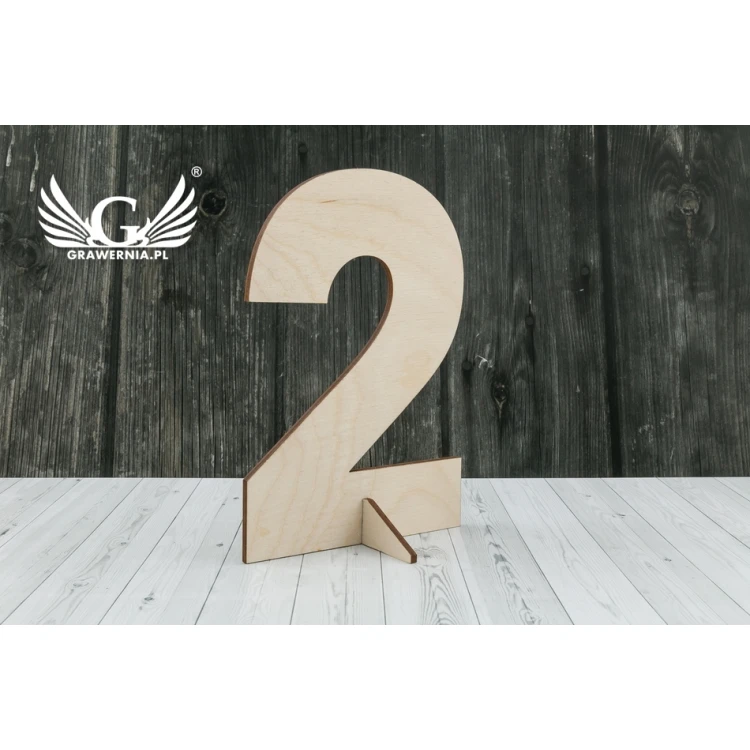 Laser Cut Stand-Up Numbers - 15cm Height - 3mm Birch Plywood - CL007