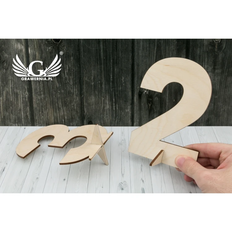 Laser Cut Stand-Up Numbers - 15cm Height - 3mm Birch Plywood - CL007