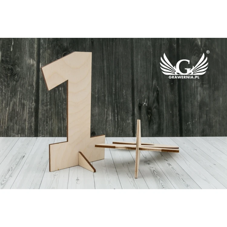Laser Cut Stand-Up Numbers - 15cm Height - 3mm Birch Plywood - CL007