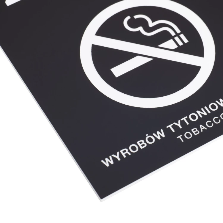 Black No Smoking Sign - Laser Engraving - Size 160x110mm - Z015