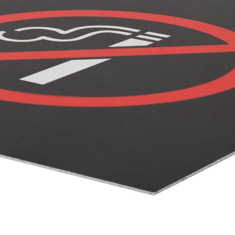 Black No Smoking Sign - UV Print - Size 150x220mm - Z016