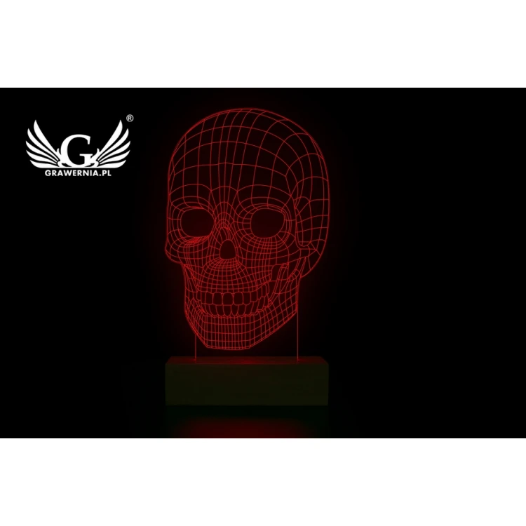 Skull - 3D LED RGB Remote Controlled Lamp - L3D016