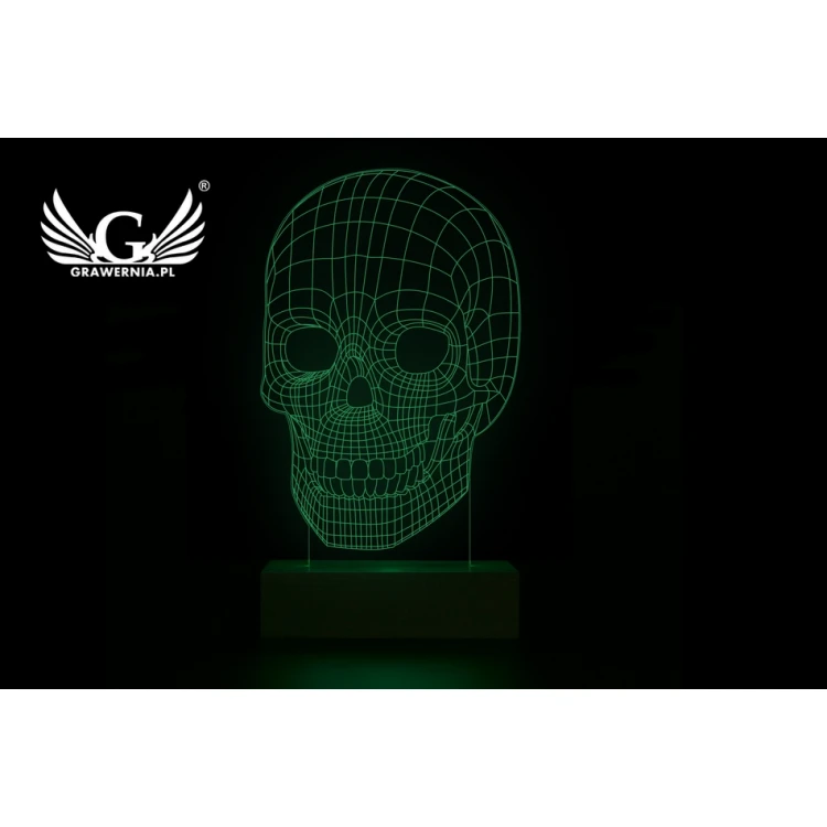 Skull - 3D LED RGB Remote Controlled Lamp - L3D016