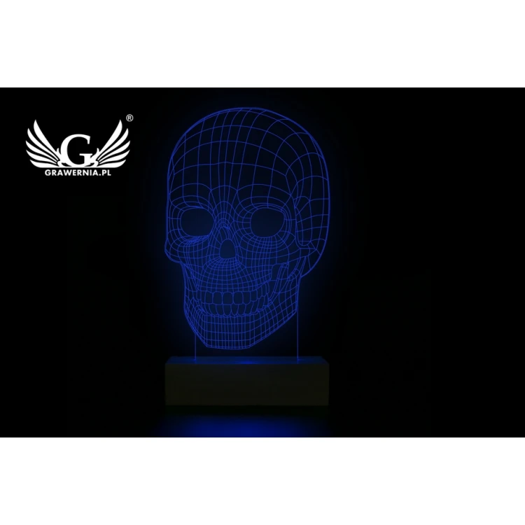 Skull - 3D LED RGB Remote Controlled Lamp - L3D016