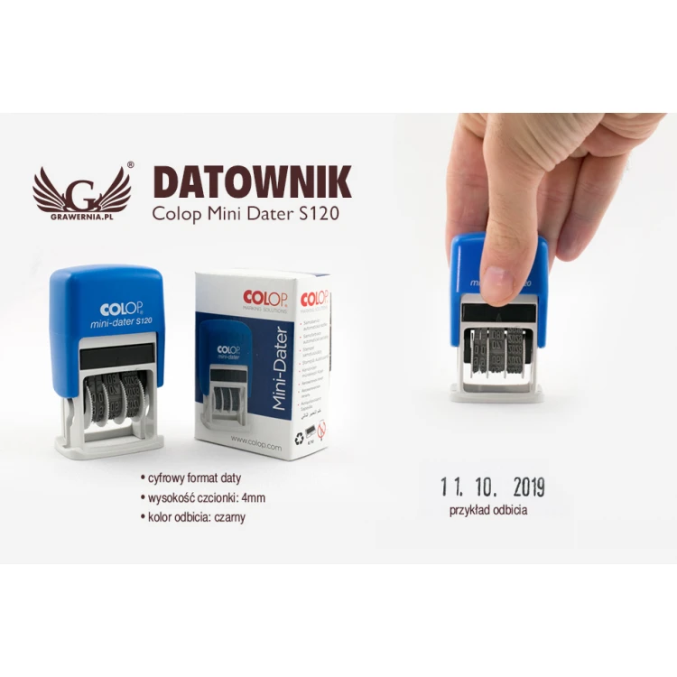 Colop Mini Dater S120 - imprint size: 18x4mm - COL015