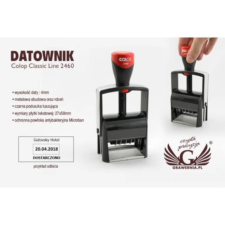 Date Stamp with Colop Classic Line 2460 - imprint size: 27x58mm - COL011
