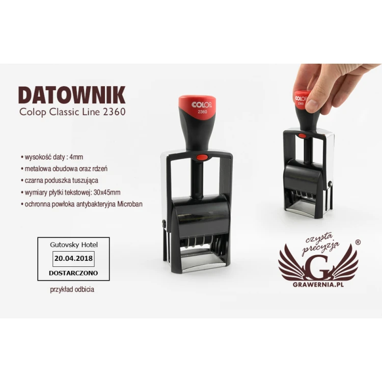 Date Stamp with Colop Classic Line 2360 - imprint size: 30x45mm - COL012