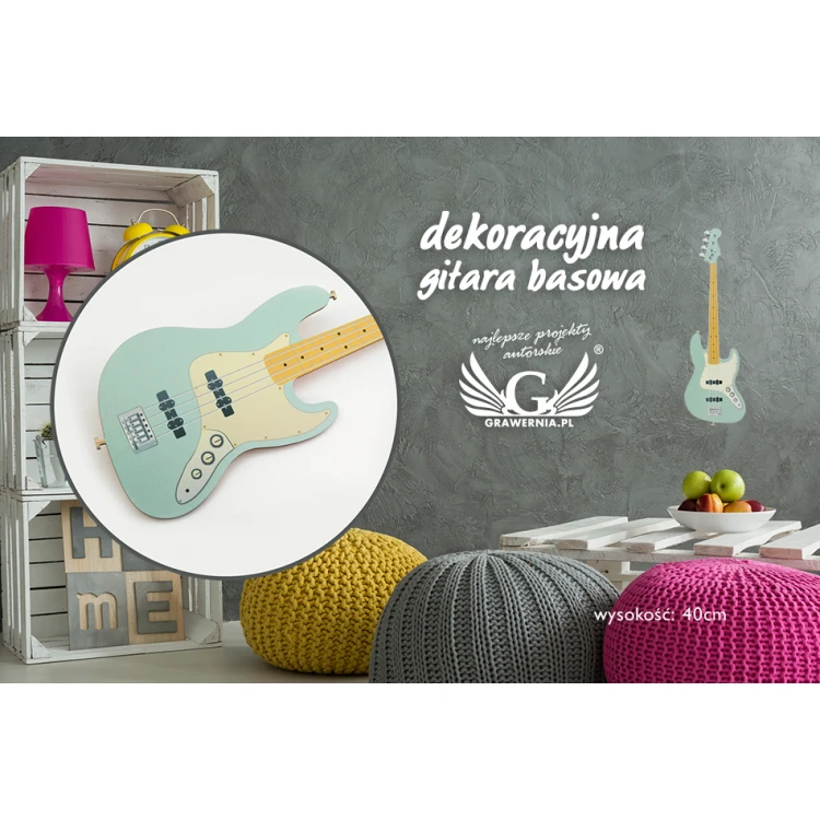 Decorative Bass Guitar - Colorful UV Print - DEK004