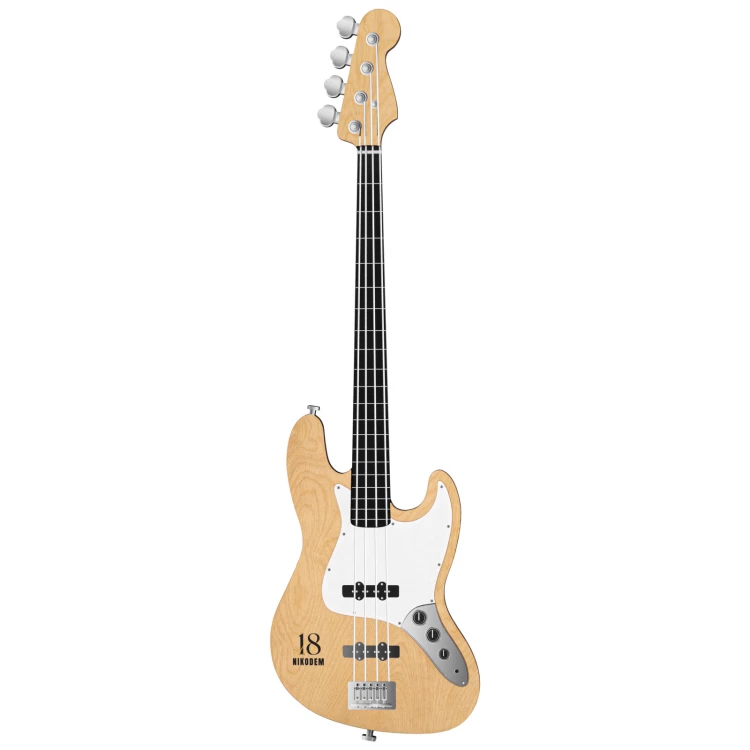 18th birthday gift - decorative large bass guitar with UV printing - size 300x900 mm - DEK039