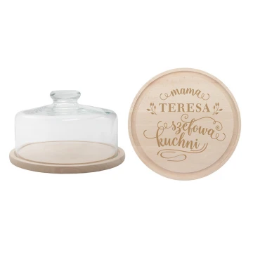 Engraved Board with Dome - Large - Mom, the Kitchen Boss - PAT004
