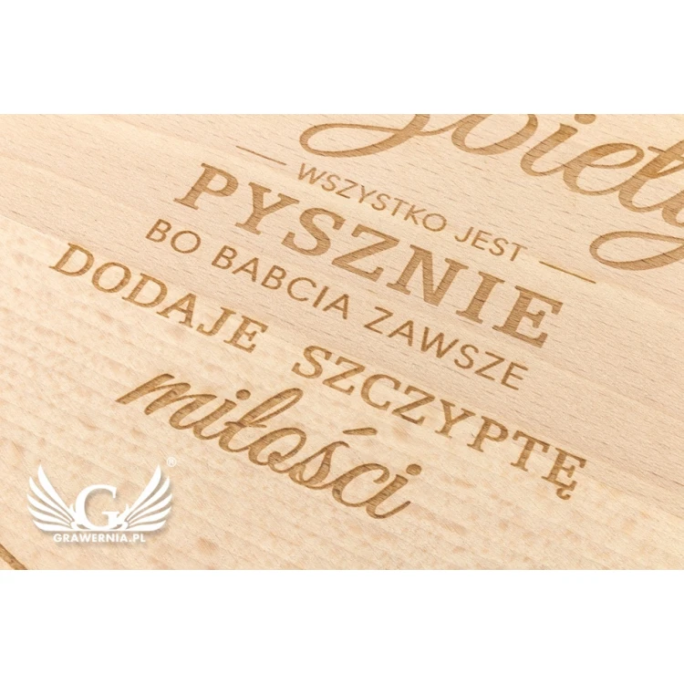 Engraved Board with Dome - Large - Grandma's Delicacies - PAT008