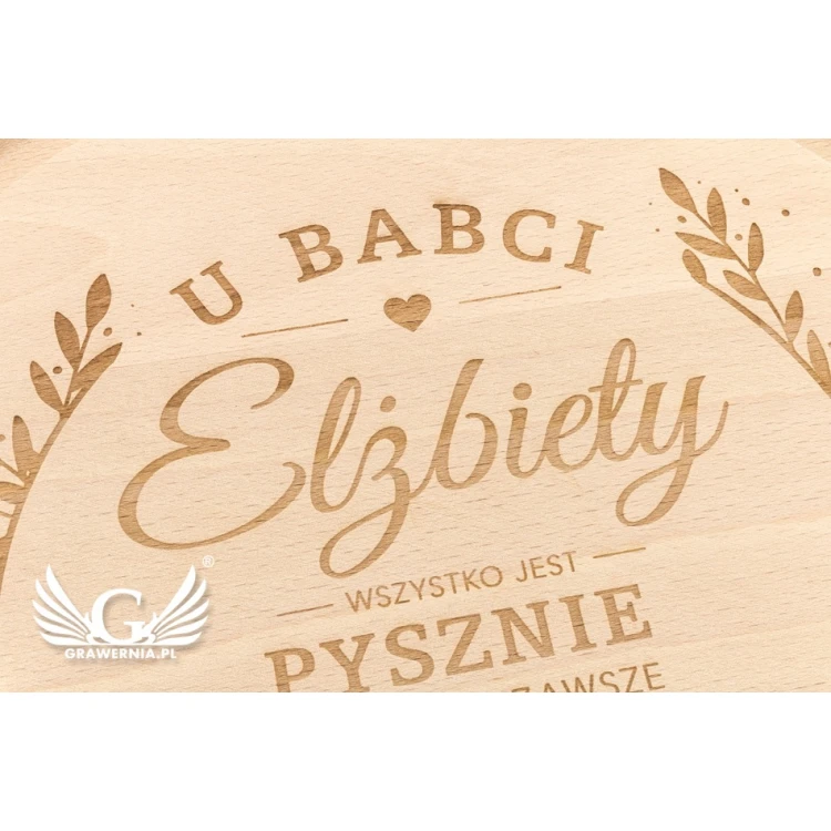 Engraved Board with Dome - Large - Grandma's Delicacies - PAT008