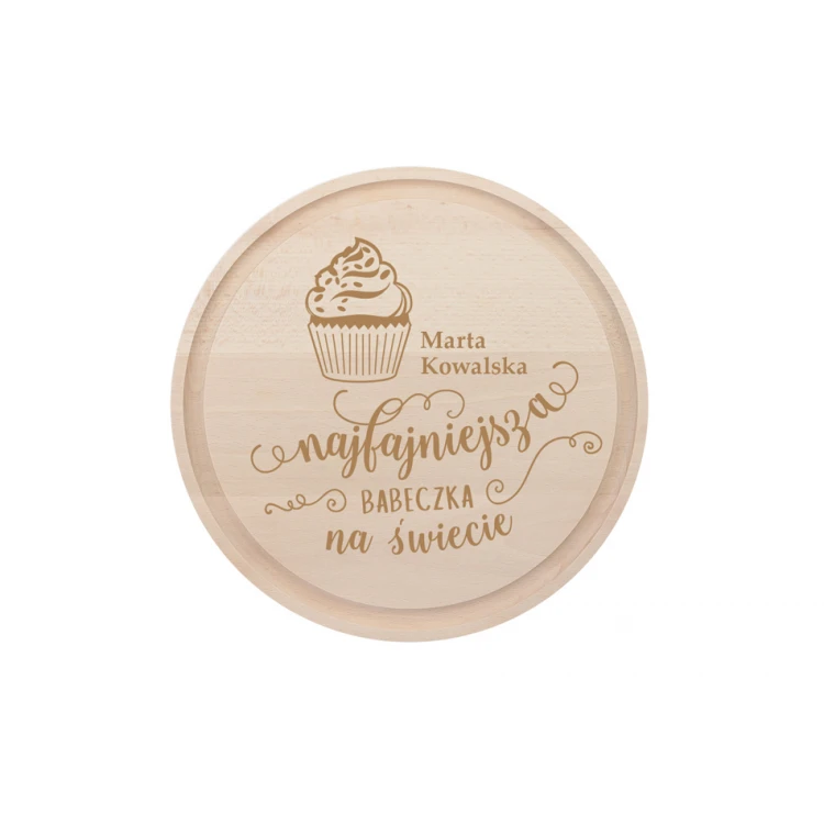 Engraved Board with Dome - Large - The Coolest Cupcake in the World - PAT010