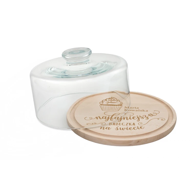Engraved Board with Dome - Large - The Coolest Cupcake in the World - PAT010