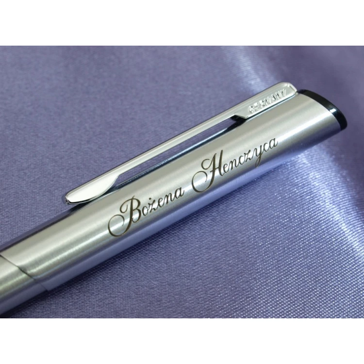 HERI DIAGONAL Silver Pen with Stamp in Case (model 3000)