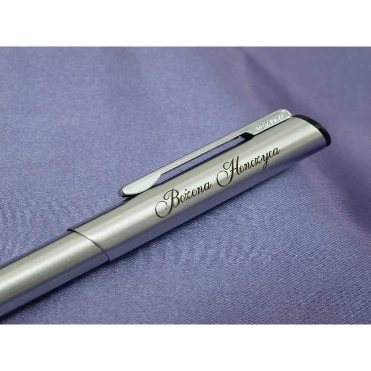 HERI DIAGONAL Silver Pen with Stamp in Case (model 3000)