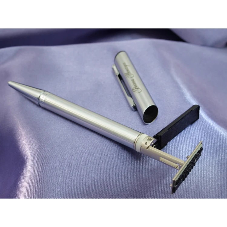 HERI DIAGONAL Silver Pen with Stamp in Case (model 3000)