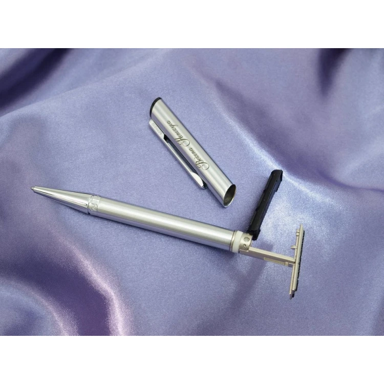 HERI DIAGONAL Silver Pen with Stamp in Case (model 3000)